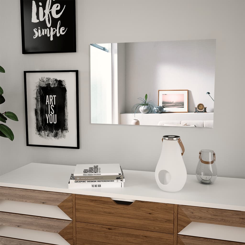 Wall Mirror 60x40 cm Rectangular Glass - Tyrell & Tyrell