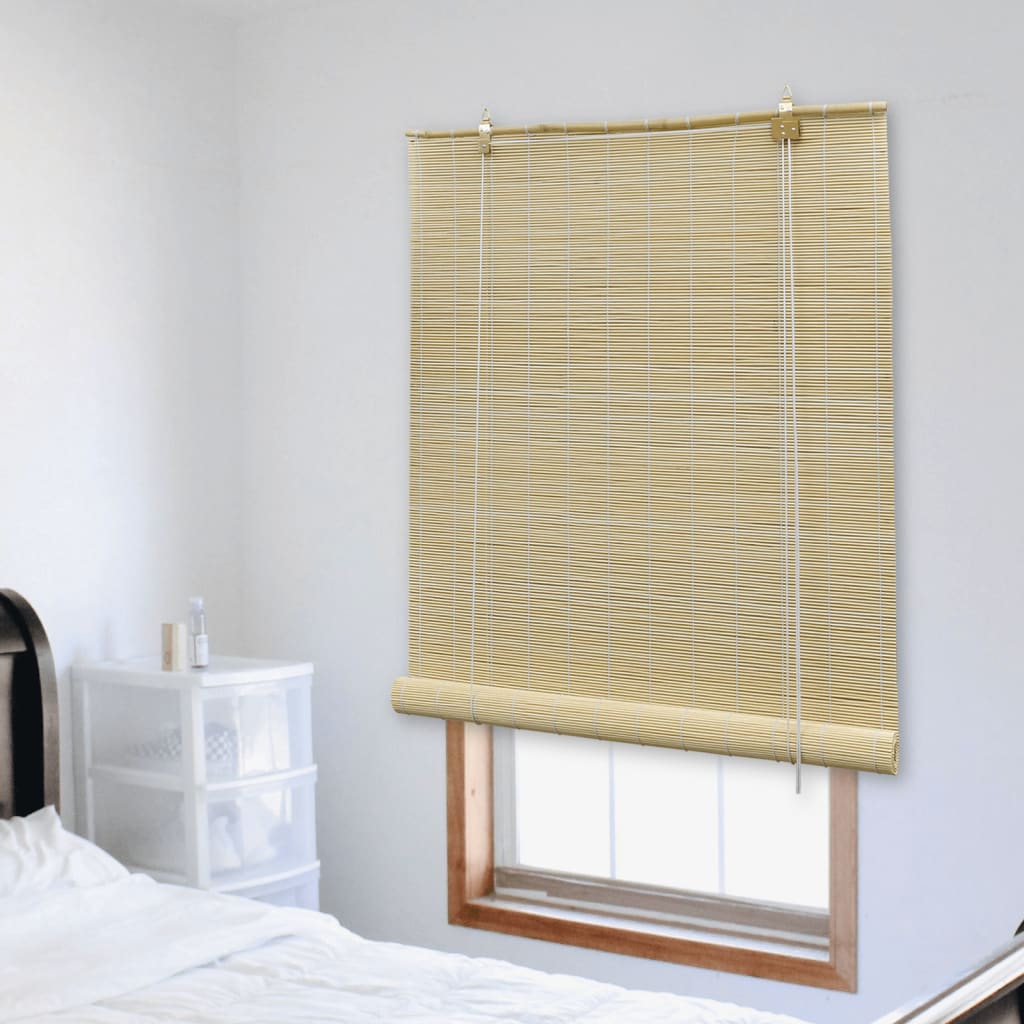 Roller Blind Bamboo 150x160 cm Natural - Discount Dealers