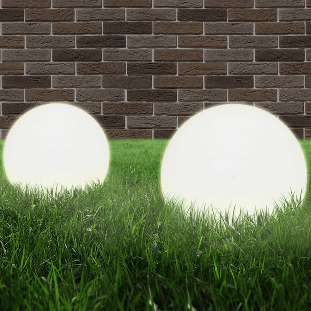 LED Bowl Lamps 2 pcs Spherical 25 cm PMMA - All Things Good