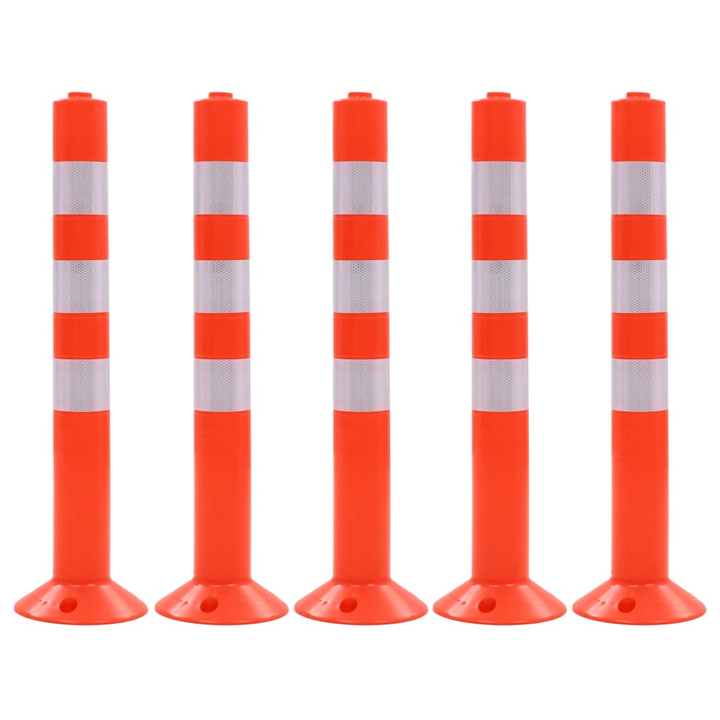 Traffic Control Bollards 5 pcs Plastic 75 cm - Merkel Designers