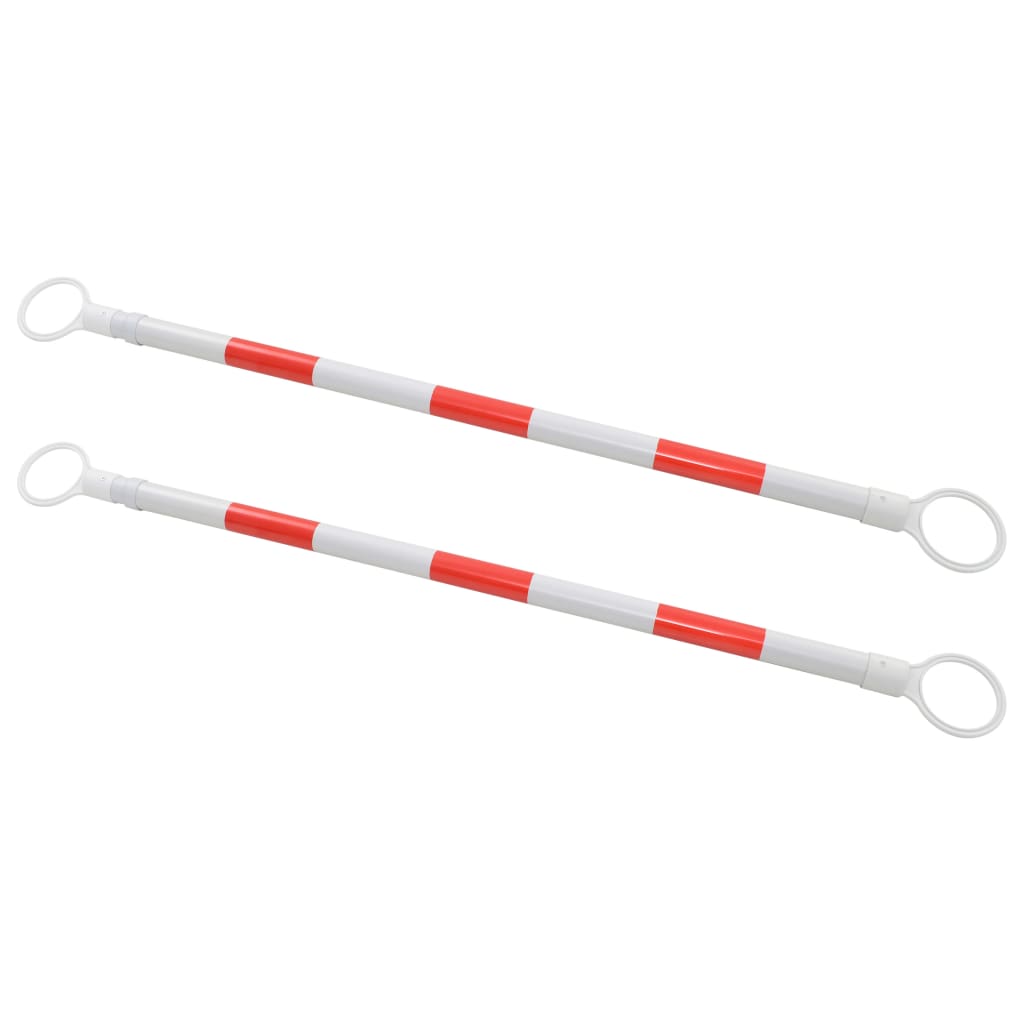 Retractable Traffic Cone Bars 2 pcs Plastic 116-197 cm - Design Hut