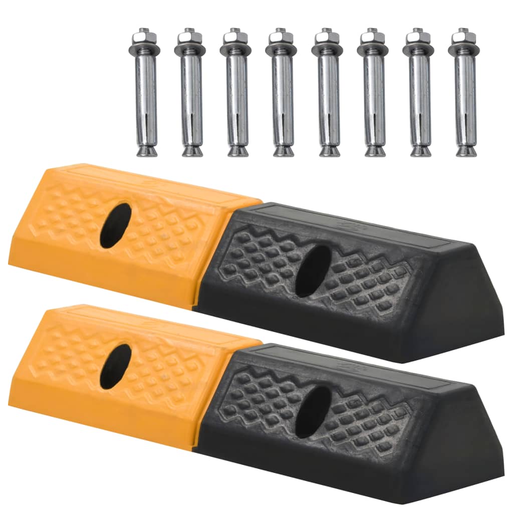 Parking Blocks 2 pcs Rubber 49x15x9 cm - All Things Good