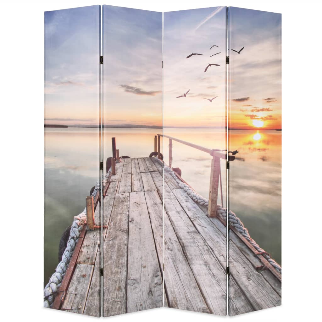 Folding Room Divider 160x170 cm Lake - Discount Dealers