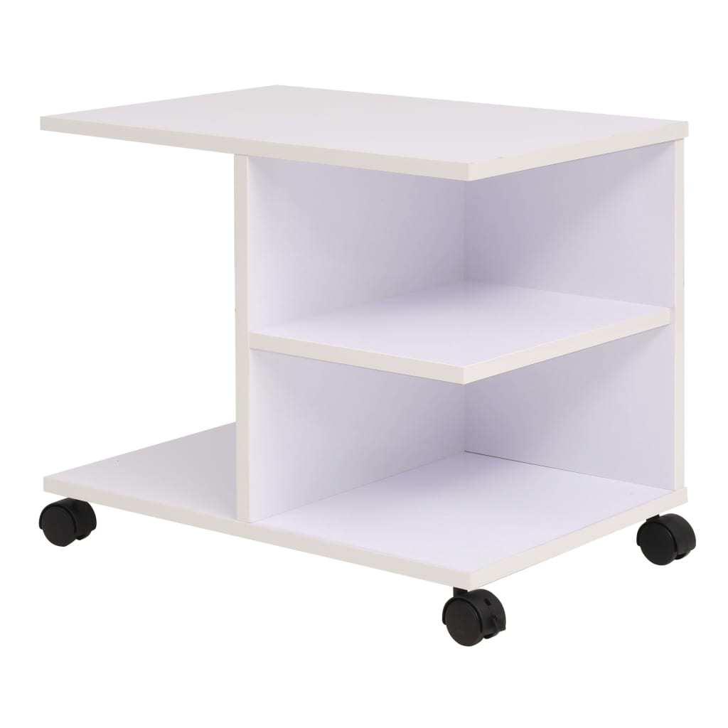 Rolling Shelf 50x35x42 cm White - Millennium Furniture