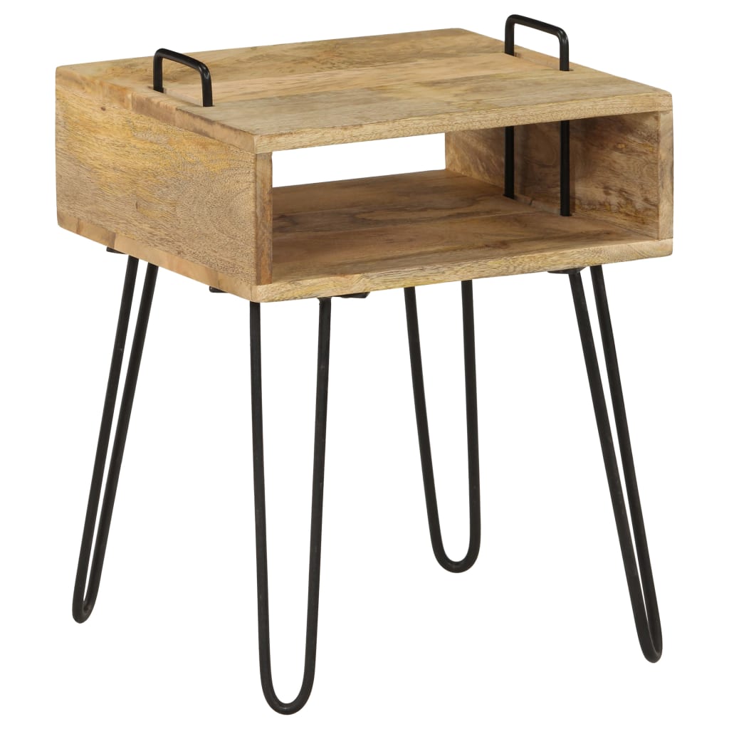 Bedside Table - SANFORD Nightstand Natural 40cm - Decor Base