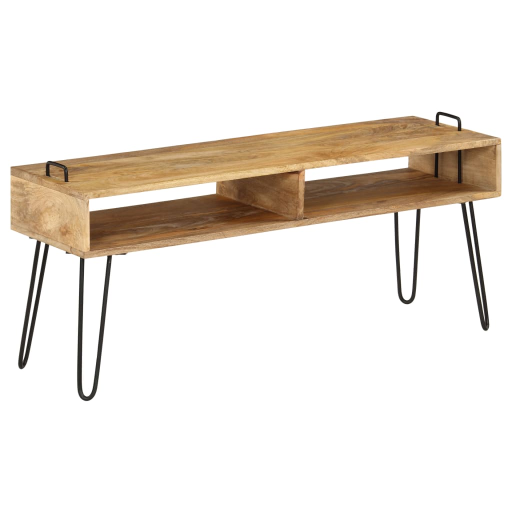 TV Stand Solid Mango Wood 110x35x45 cm - Direct Imports