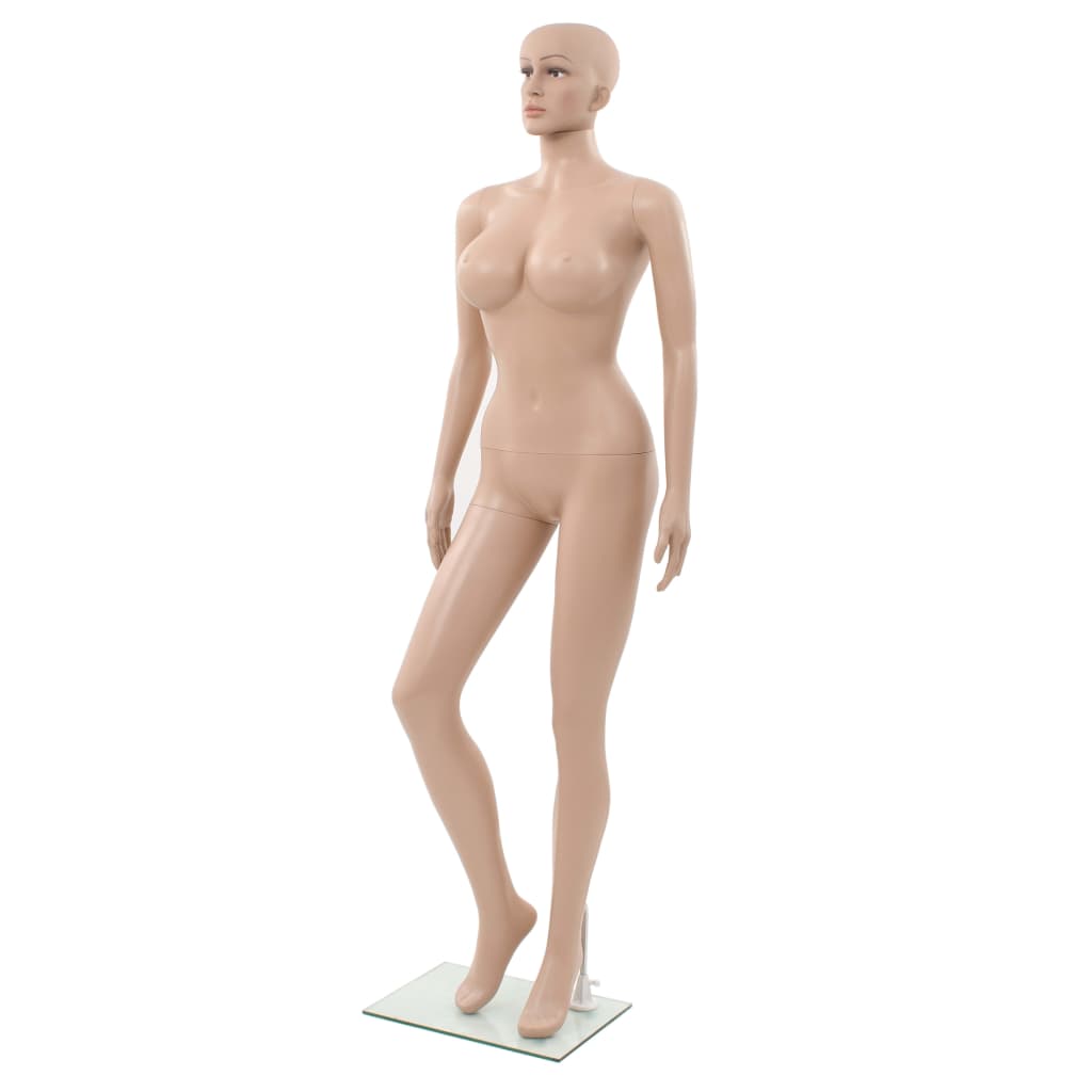 Female Mannequin with Glass Base Beige 180 cm - Brittle & Co