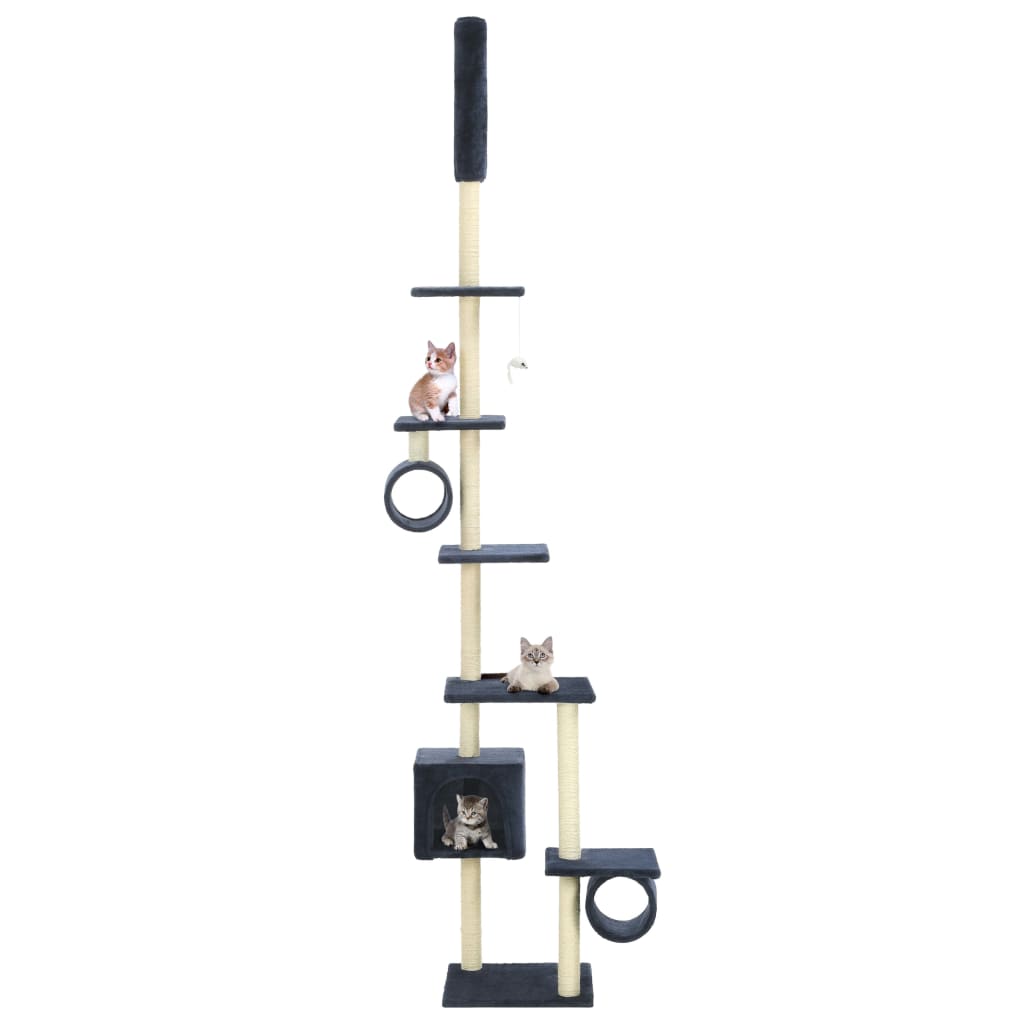 Cat Tree with Sisal Scratching Posts 260 cm Dark Blue - Unbeatable Bargains