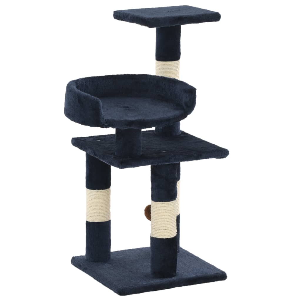 Cat Tree with Sisal Scratching Posts 65 cm Blue - Merkel Designers