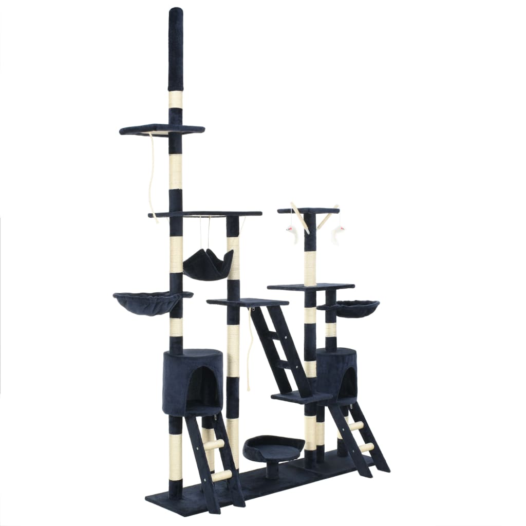 Cat Tree with Sisal Scratching Posts 230-250 cm Blue - Direct Imports