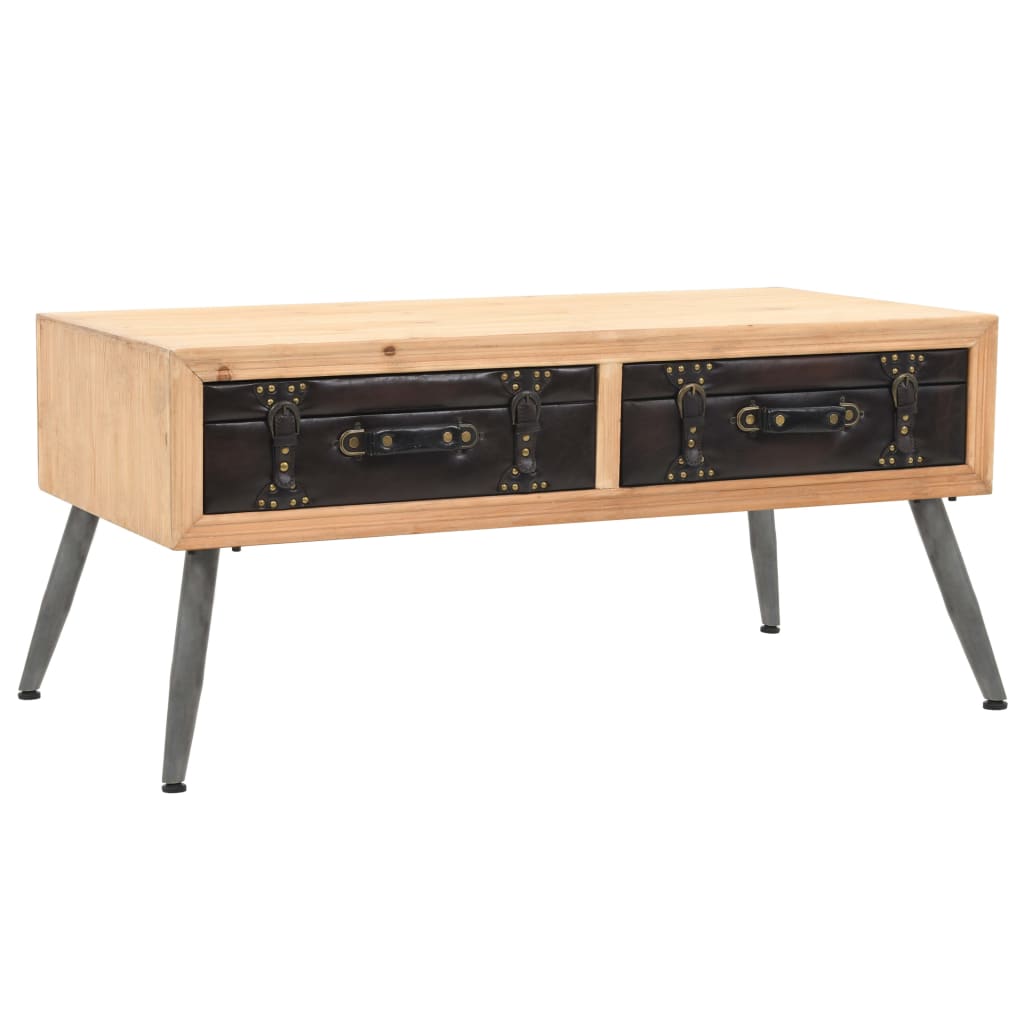 Coffee Table Solid Fir Wood 115x55x50 cm - Sid & Sam