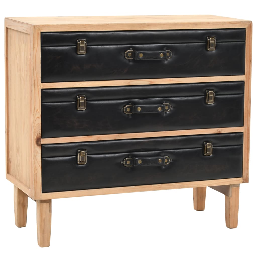 Drawer Cabinet Solid Fir Wood 80x36x75 cm - Casper Homes