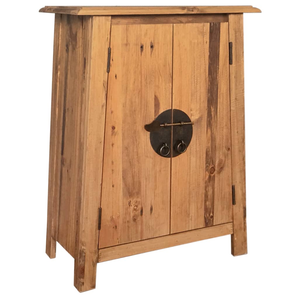 Bathroom Side Cabinet Solid Pinewood 59x32x80 cm - Direct Imports