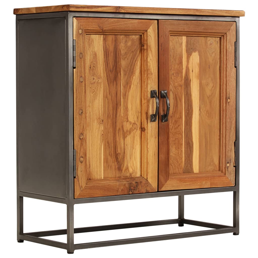 Sideboard Recycled Teak and Steel 65x30x70 cm - Brittle & Co