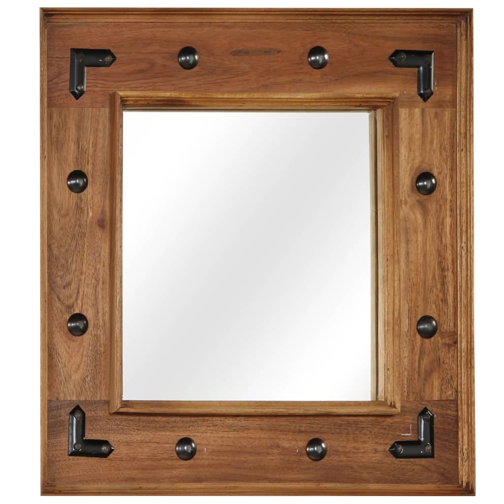 Mirror Solid Acacia Wood 50x50 cm - Millennium Furniture