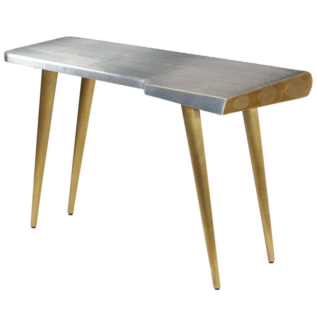 Aviator Writing Desk Vintage Aircraft Airman Style 120x60x76 cm - Millennium Furniture