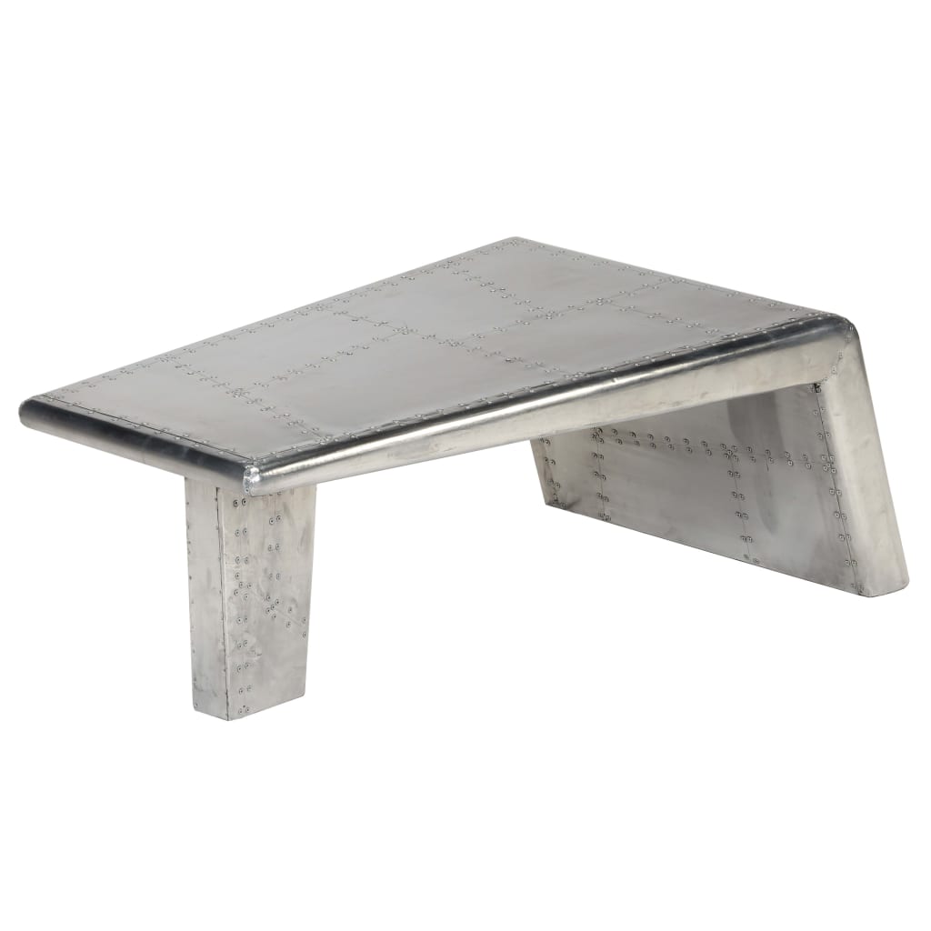 Aviator Coffee Table Aluminium Vintage Aircraft Airman Style - Merlin Deals