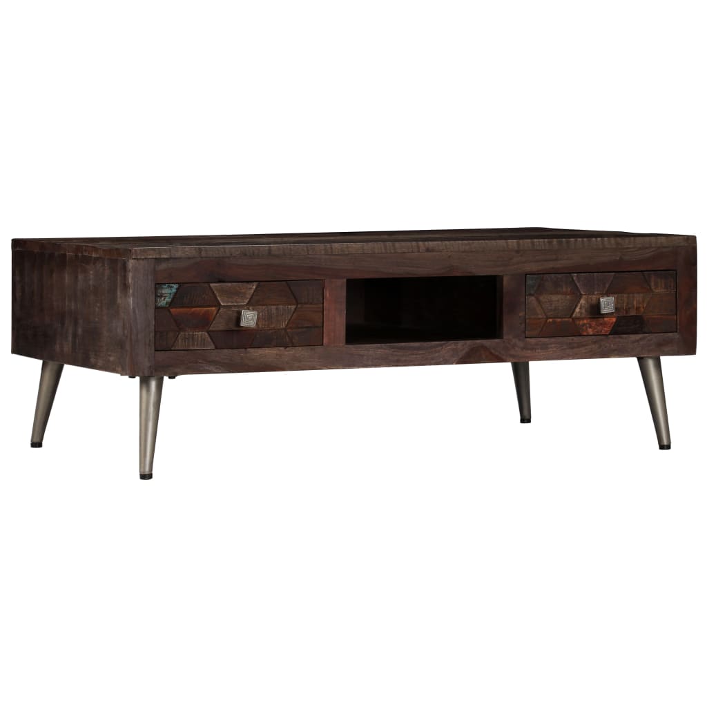 Coffee Table Solid Reclaimed Wood 100x60x35 cm - Casper Homes