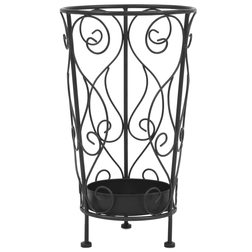 Umbrella Stand Vintage Style Metal 26x46 cm Black - Design Hut