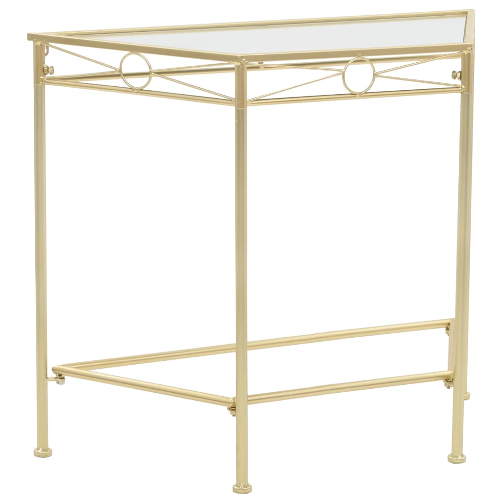 Side Table Vintage Style Metal 87x34x73 cm Gold - Unbeatable Bargains