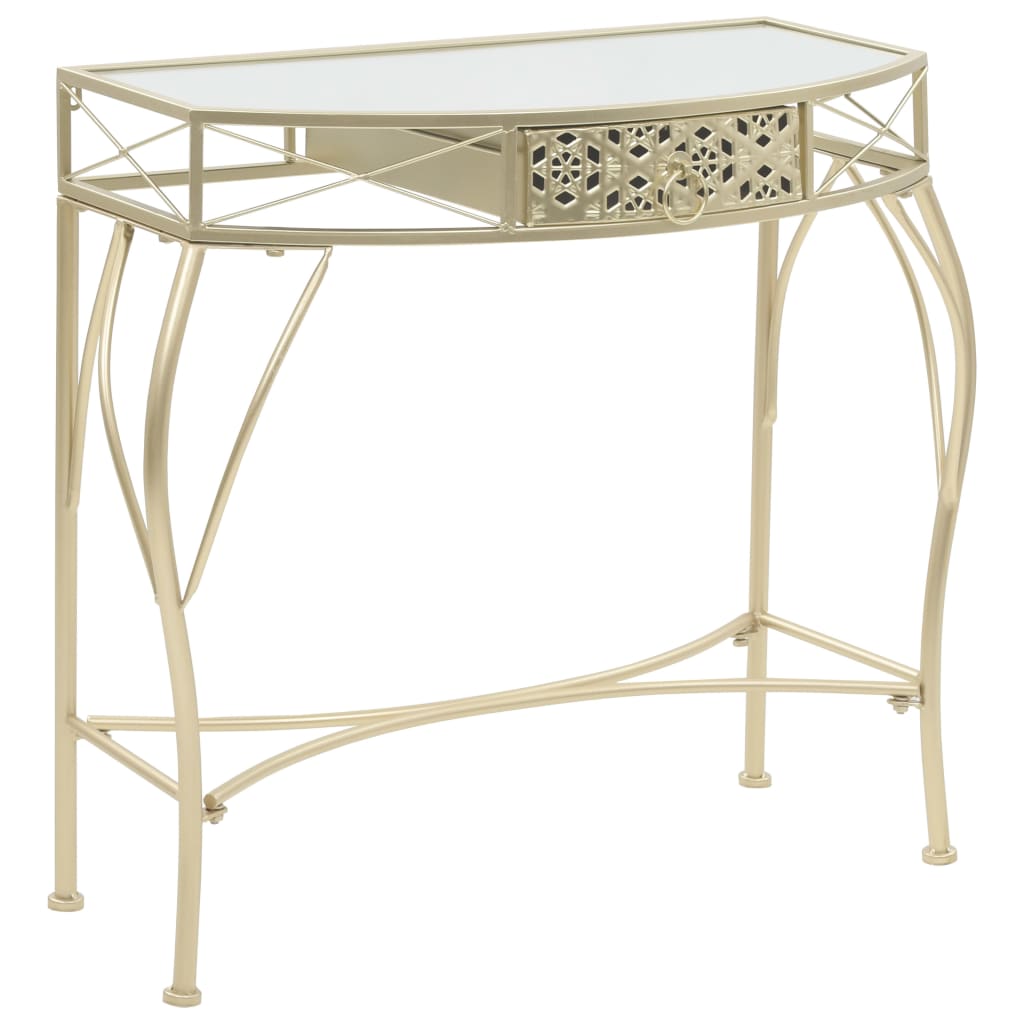 Side Table French Style Metal 82x39x76 cm Gold - Unbeatable Bargains