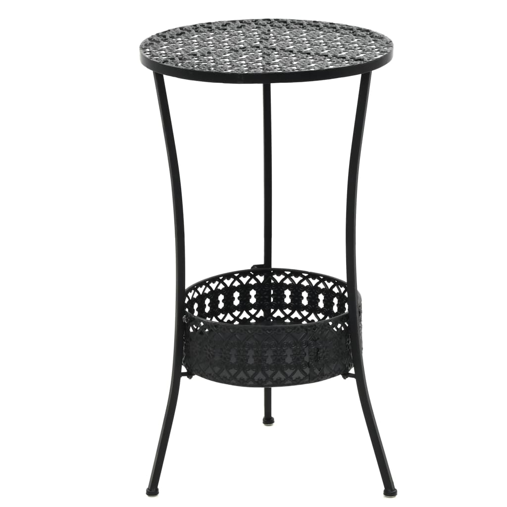 Bistro Table Black 40x70 cm Metal - Design Hut