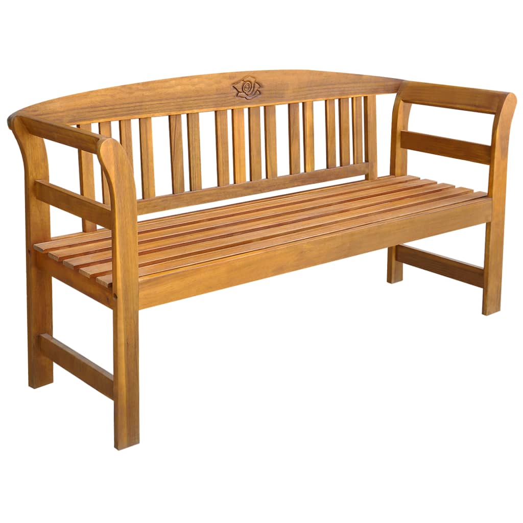 Garden Bench 157 cm Solid Acacia Wood - Direct Imports