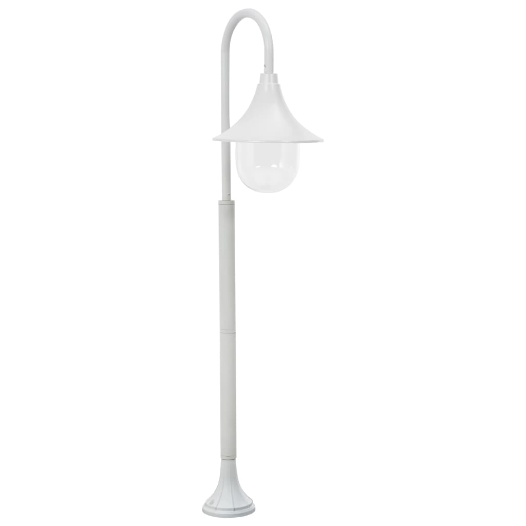 Garden Post Light E27 120 cm Aluminium White - R and M Furniture