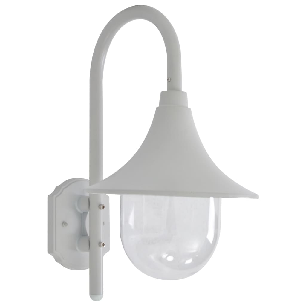 Garden Wall Lamp E27 42 cm Aluminium White - All Things Good