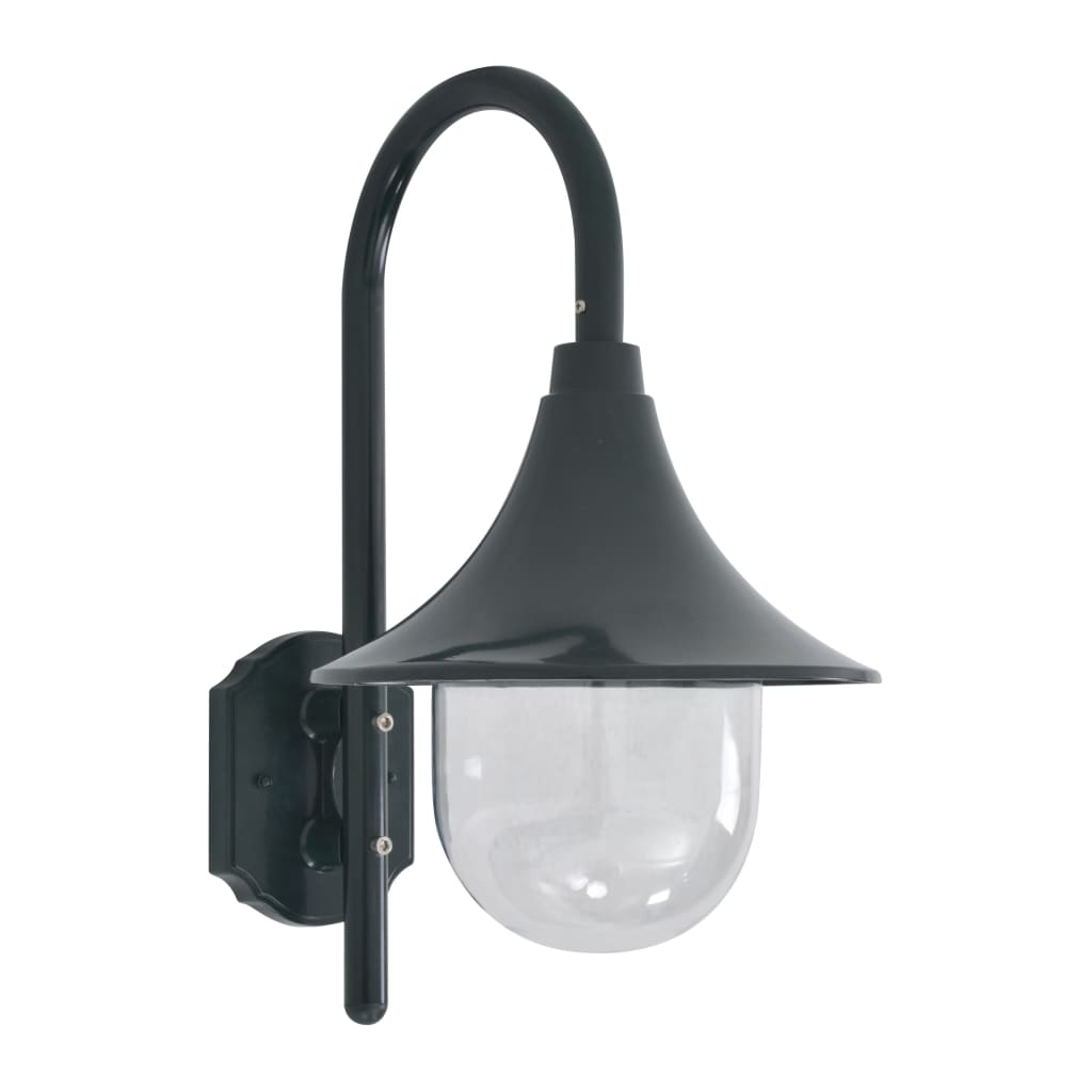 Garden Wall Lamp E27 42 cm Aluminium Dark Green - R and M Furniture