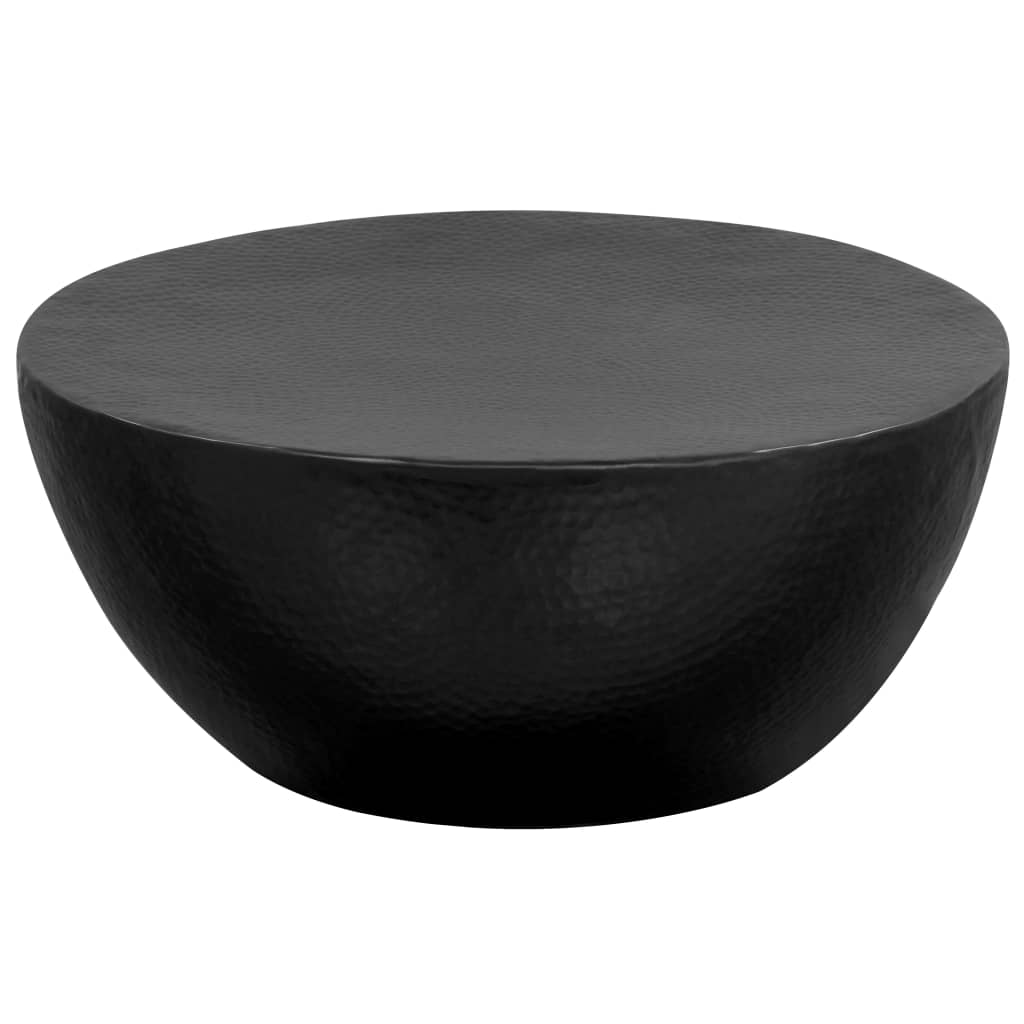 Coffee Table Hammered Aluminium 70x30 cm Black - Style and Chic