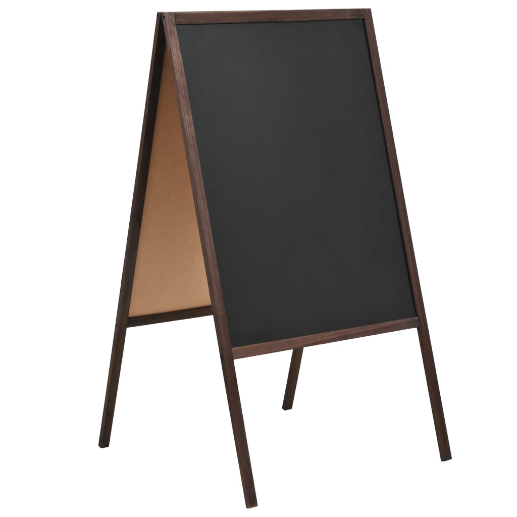 Double-sided Blackboard Cedar Wood Free Standing 60x80 cm - Millennium Furniture