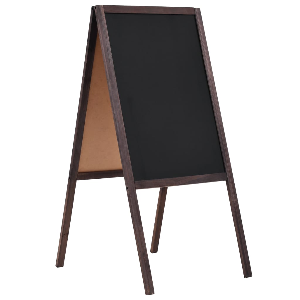 Double-sided Blackboard Cedar Wood Free Standing 40x60 cm - Merkel Designers