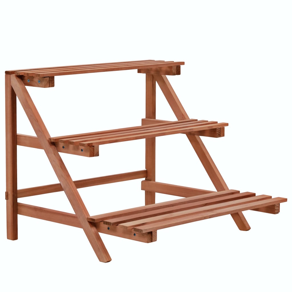 3-Tier Plant Stand Cedar Wood 48x45x40 cm - Style and Chic