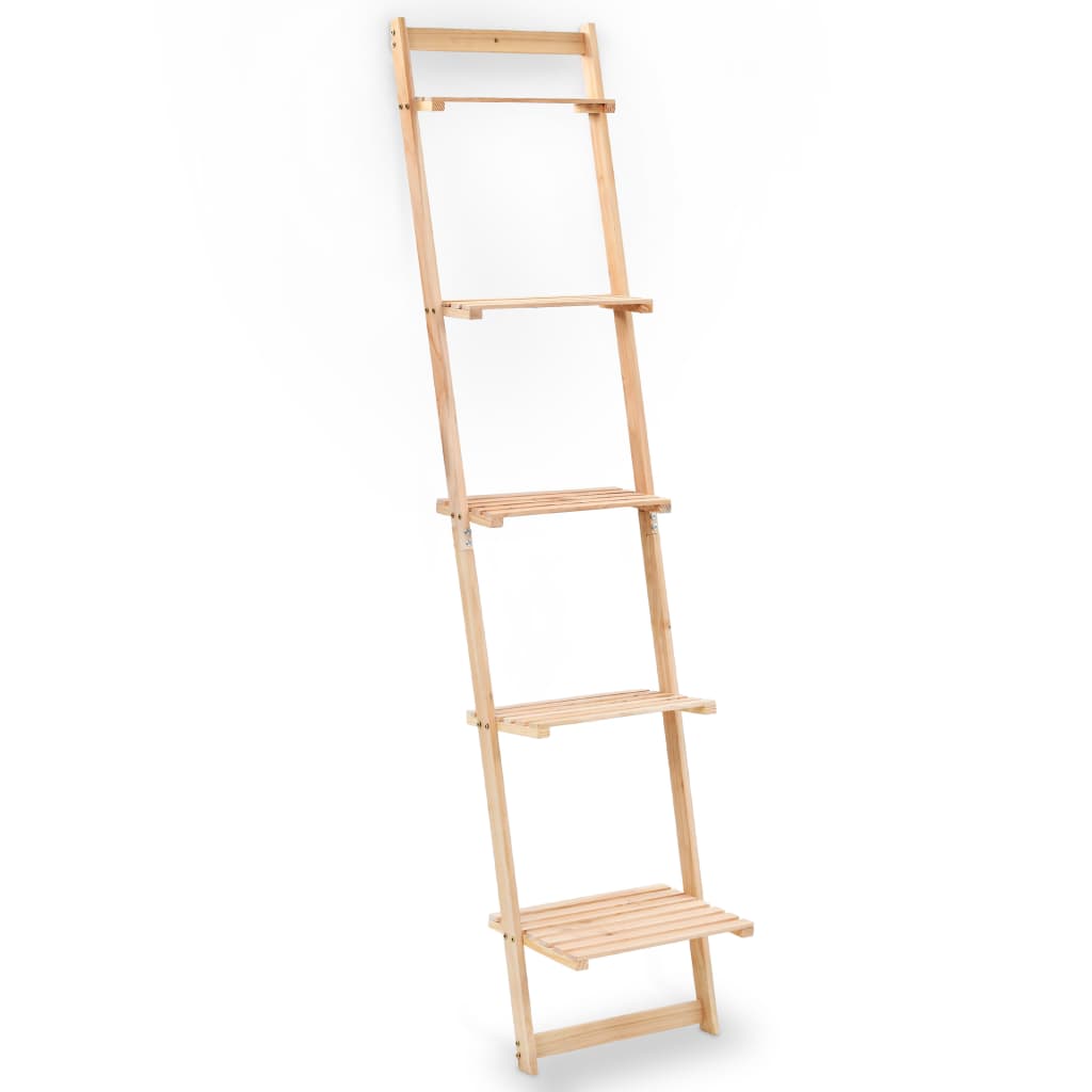 Ladder Wall Shelf Cedar Wood 41.5x30x176 cm - The Home Maker