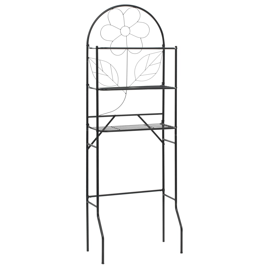 Toilet Rack Black 60x33x174 cm - Unbeatable Bargains