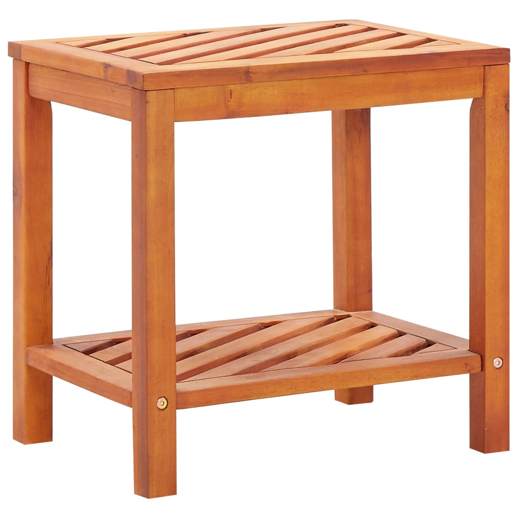 Side Table Solid Acacia Wood 45x33x45 cm - Design Hut