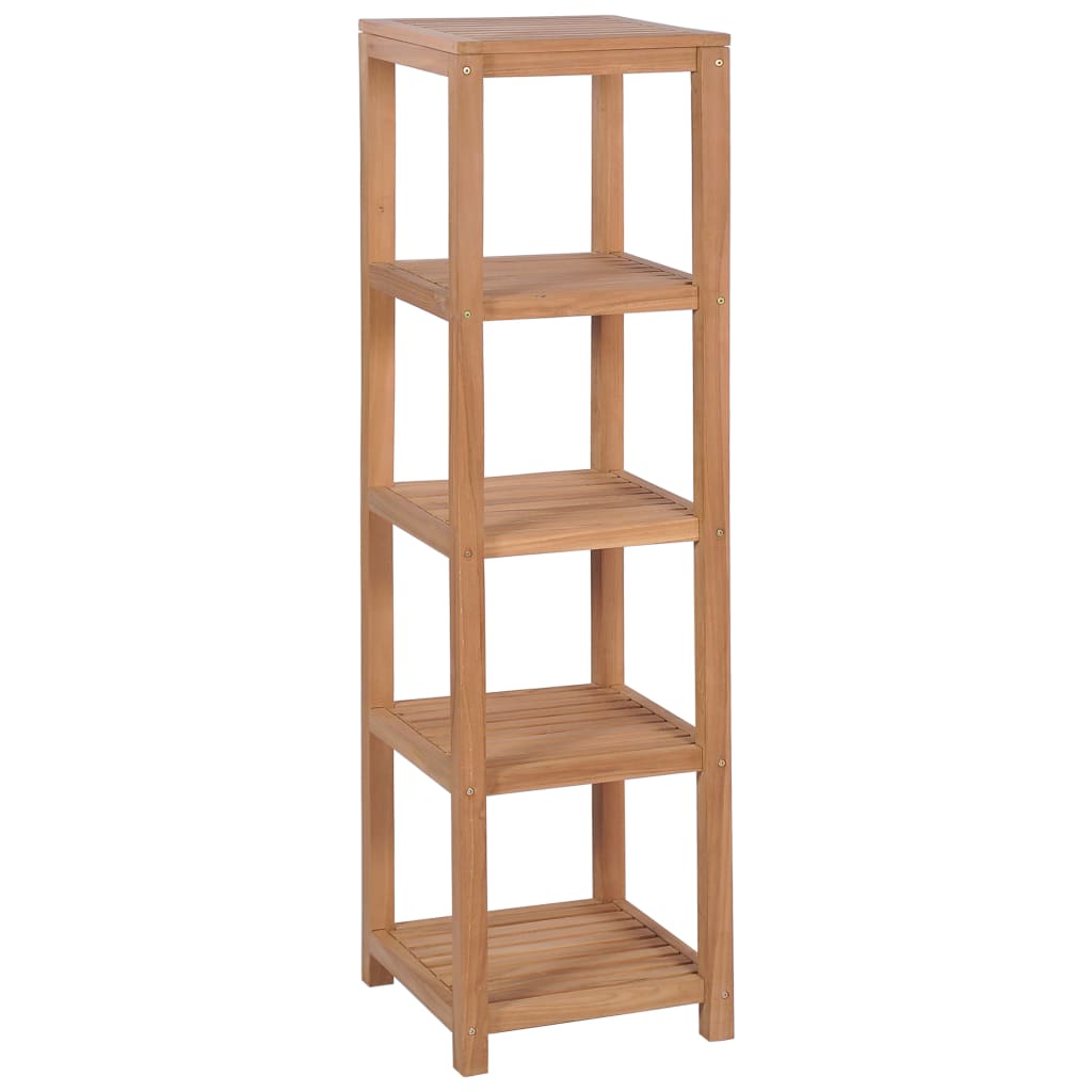 4-Tier Bathroom Storage Rack Solid Teak 42x42x165 cm - Sid & Sam