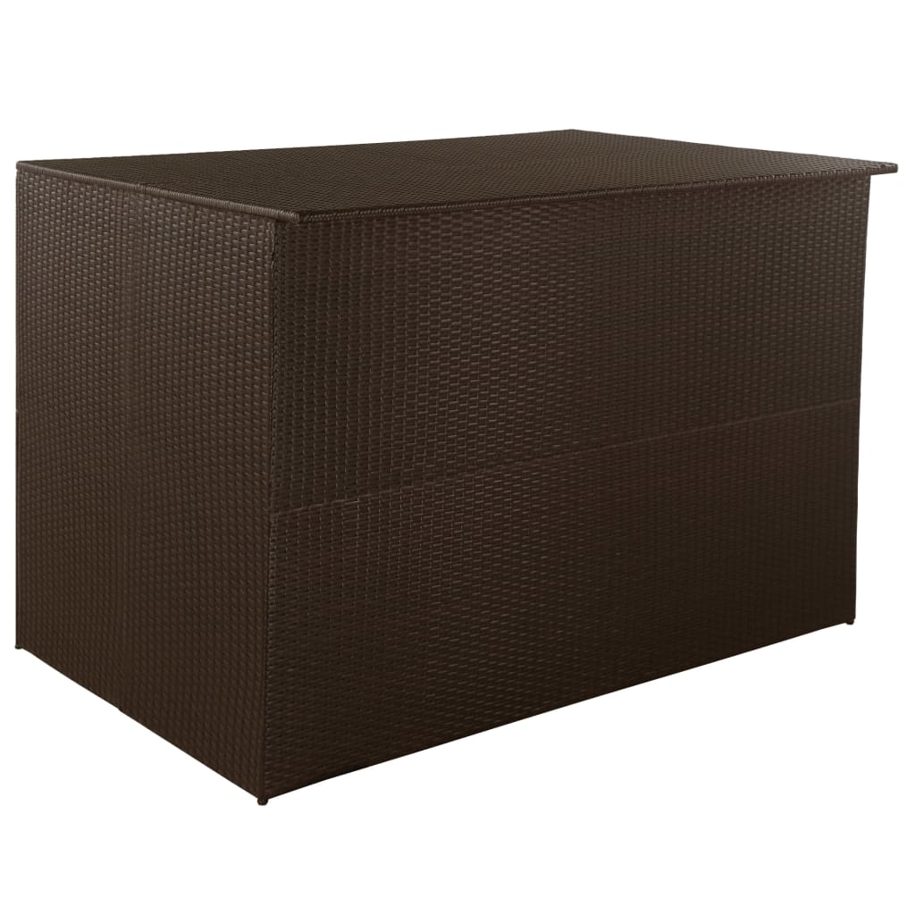 Garden Storage Box Brown 150x100x100 cm Poly Rattan - Millennium Furniture