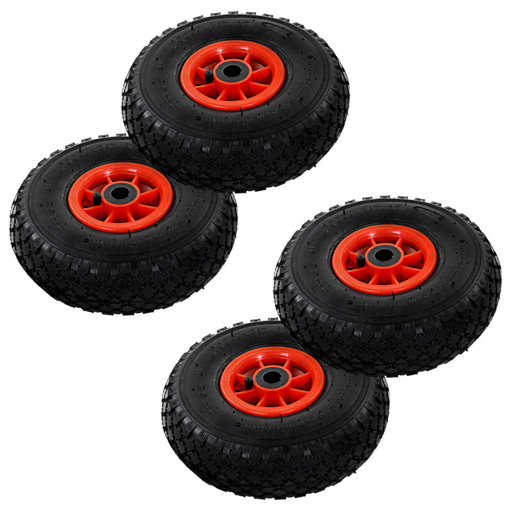 Sack Truck Wheels 4 Pcs Rubber 3.00-4 245x82 - The Home Maker