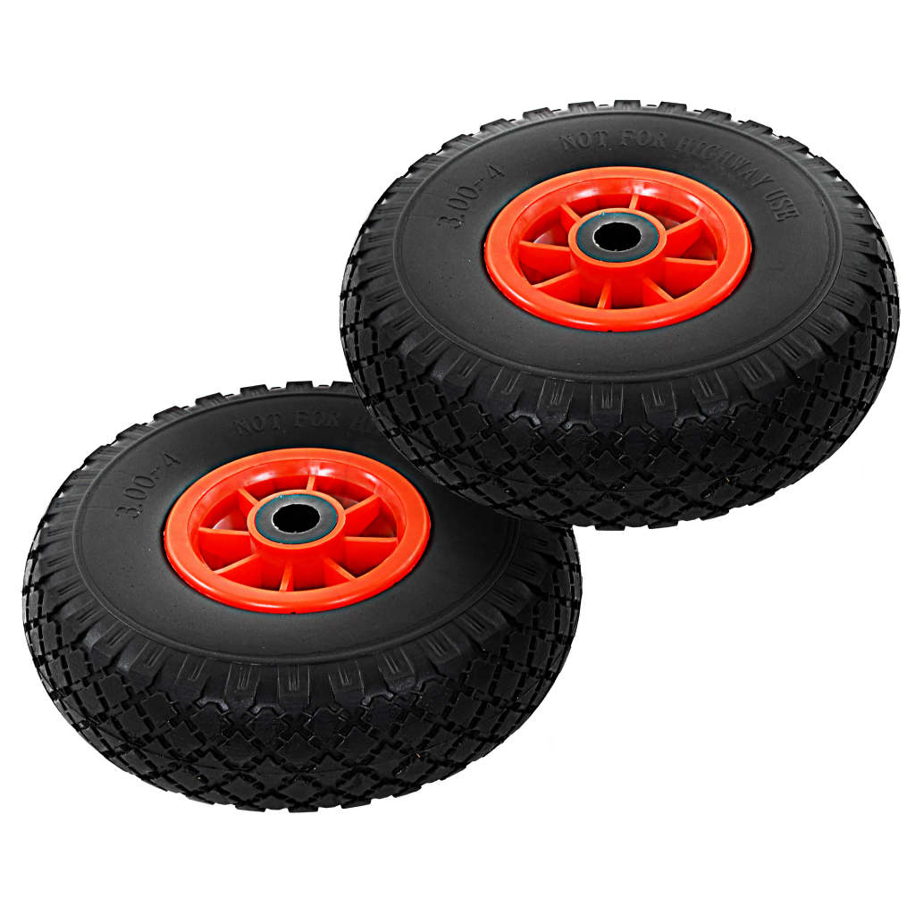 Sack Truck Wheels 2 Pcs Solid PU 3.00-4 260x85 - Merkel Designers