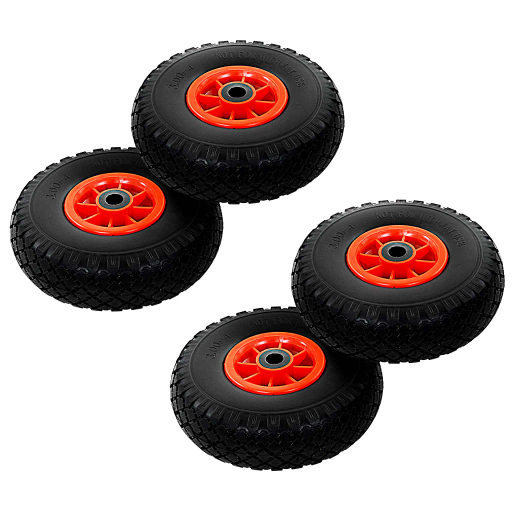 Sack Truck Wheels 4 Pcs Solid PU 3.00-4 260x85 - Tyrell & Tyrell