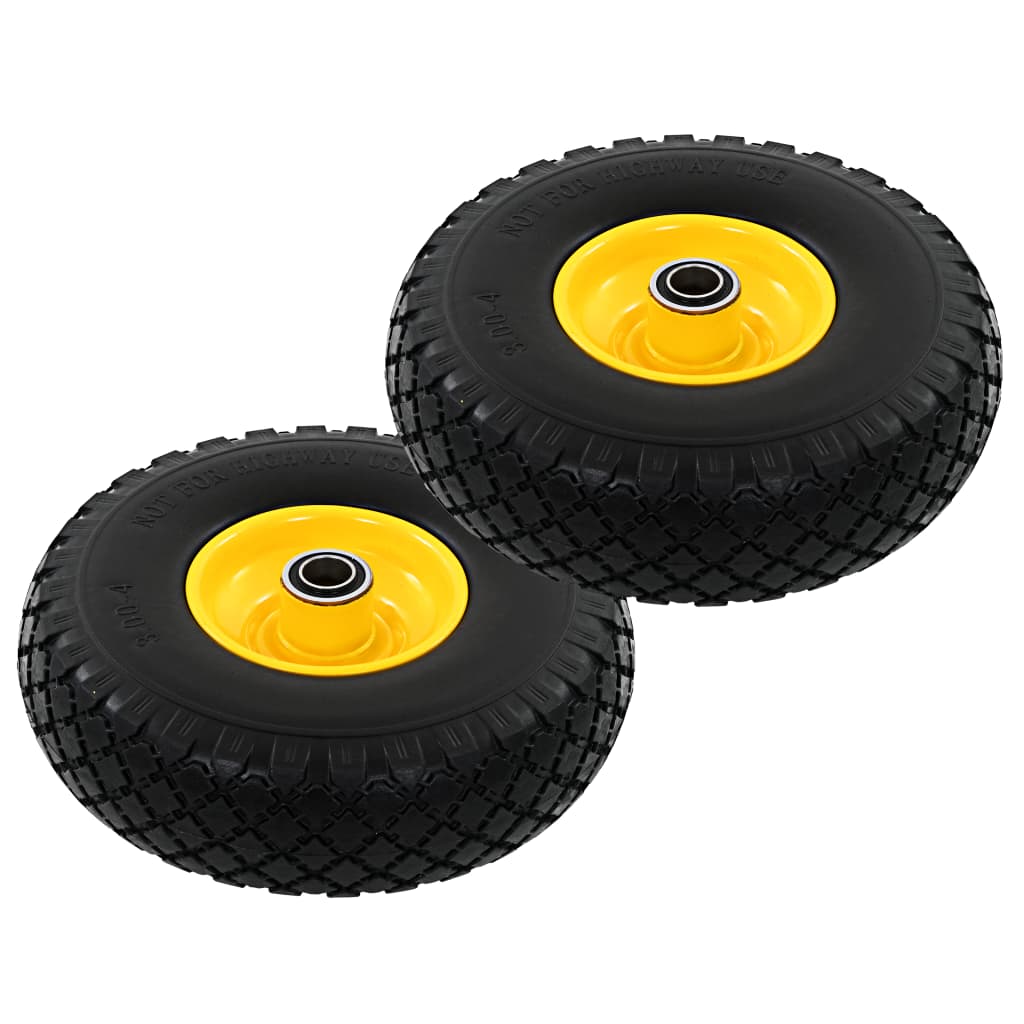 Sack Truck Wheels 2 Pcs Solid PU 3.00-4 260x85 - Design Hut