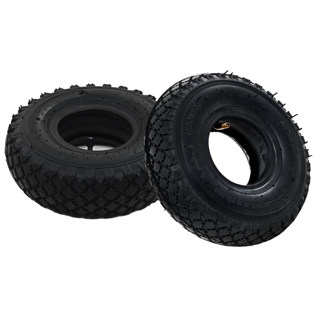 2 Tyres 2 Inner Tubes 3.00-4 260x85 for Sack Truck Wheel Rubber - R and M Furniture