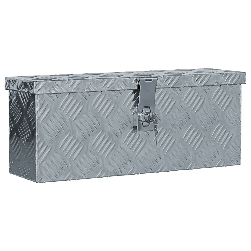 Aluminium Box 48.5x14x20 cm Silver - Design Hut