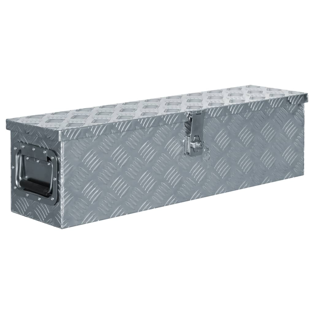 Aluminium Box 80.5x22x22 cm Silver - Casper Homes