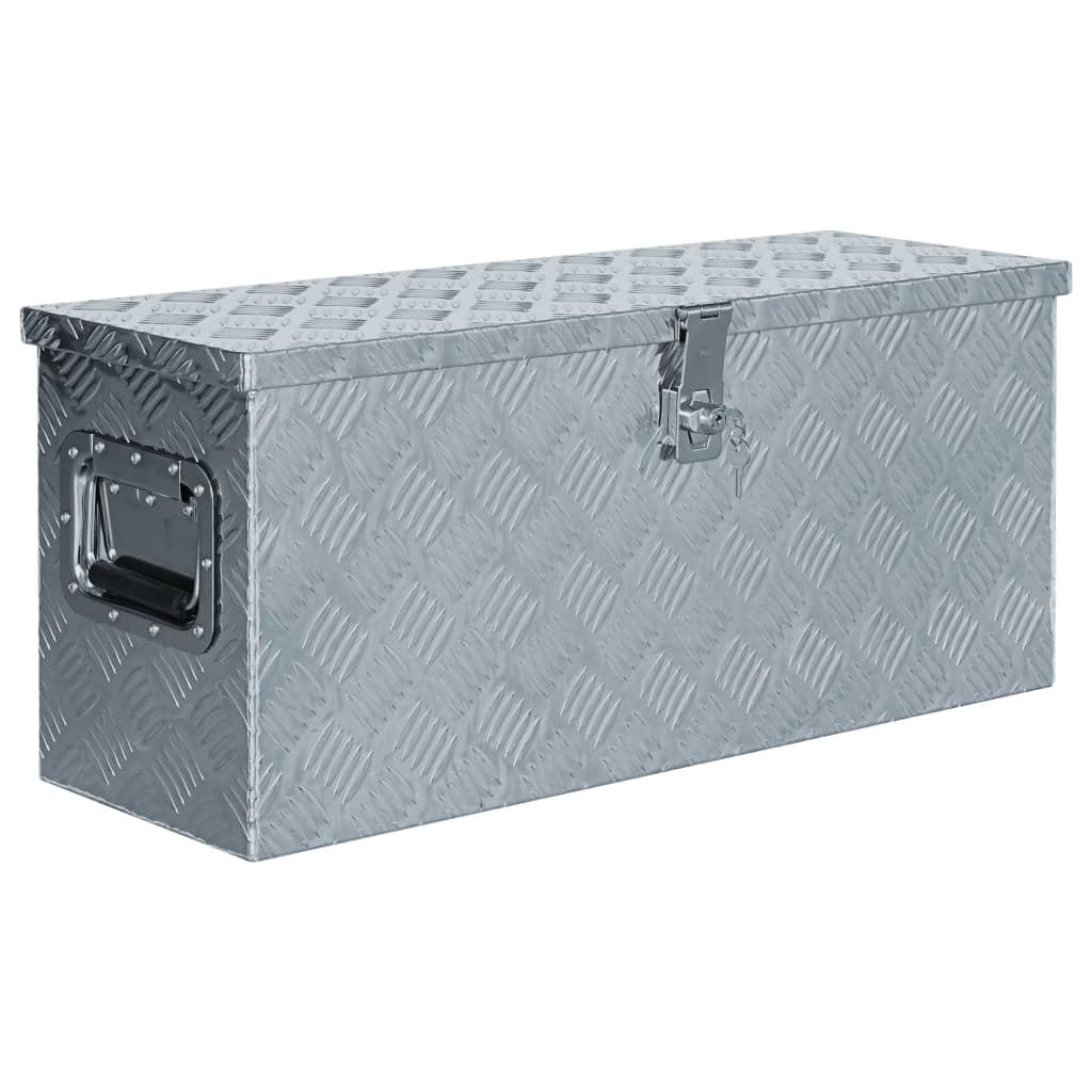 Aluminium Box 76.5x26.5x33 cm Silver - Sid & Sam