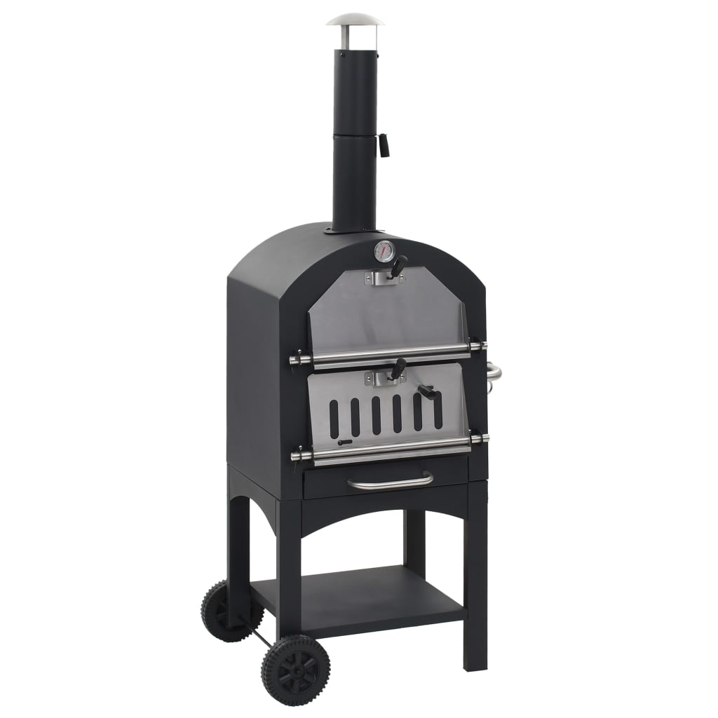 Charcoal Fired Outdoor Pizza Oven with Fireclay Stone - Design Hut