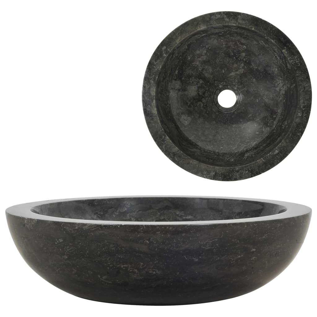 Sink 40x12 cm Marble Black - Discount Dealers
