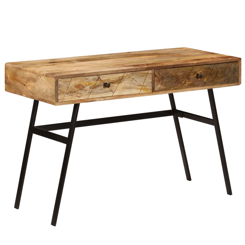 Writing Desk with Drawers Solid Mango Wood 110x50x76 cm - Discount Dealers